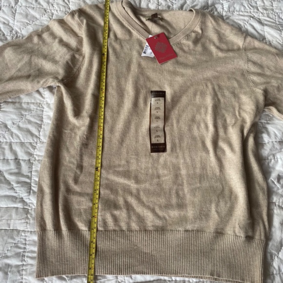 NWT Men’s Large Sonoma Sweater Tan Knit V-Neck - Picture 3 of 5